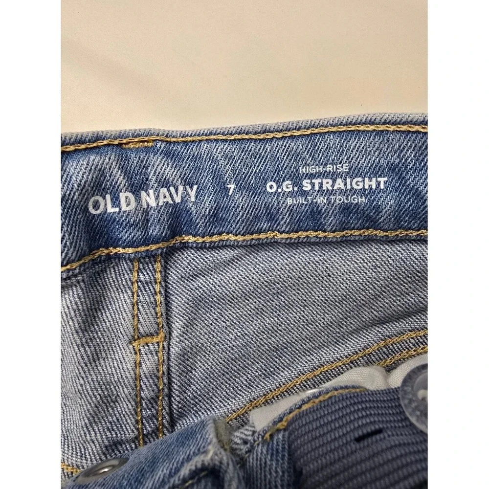 Old Navy Jeans Youth Size 7 Adjustable Waistband‎ Denim Highrise